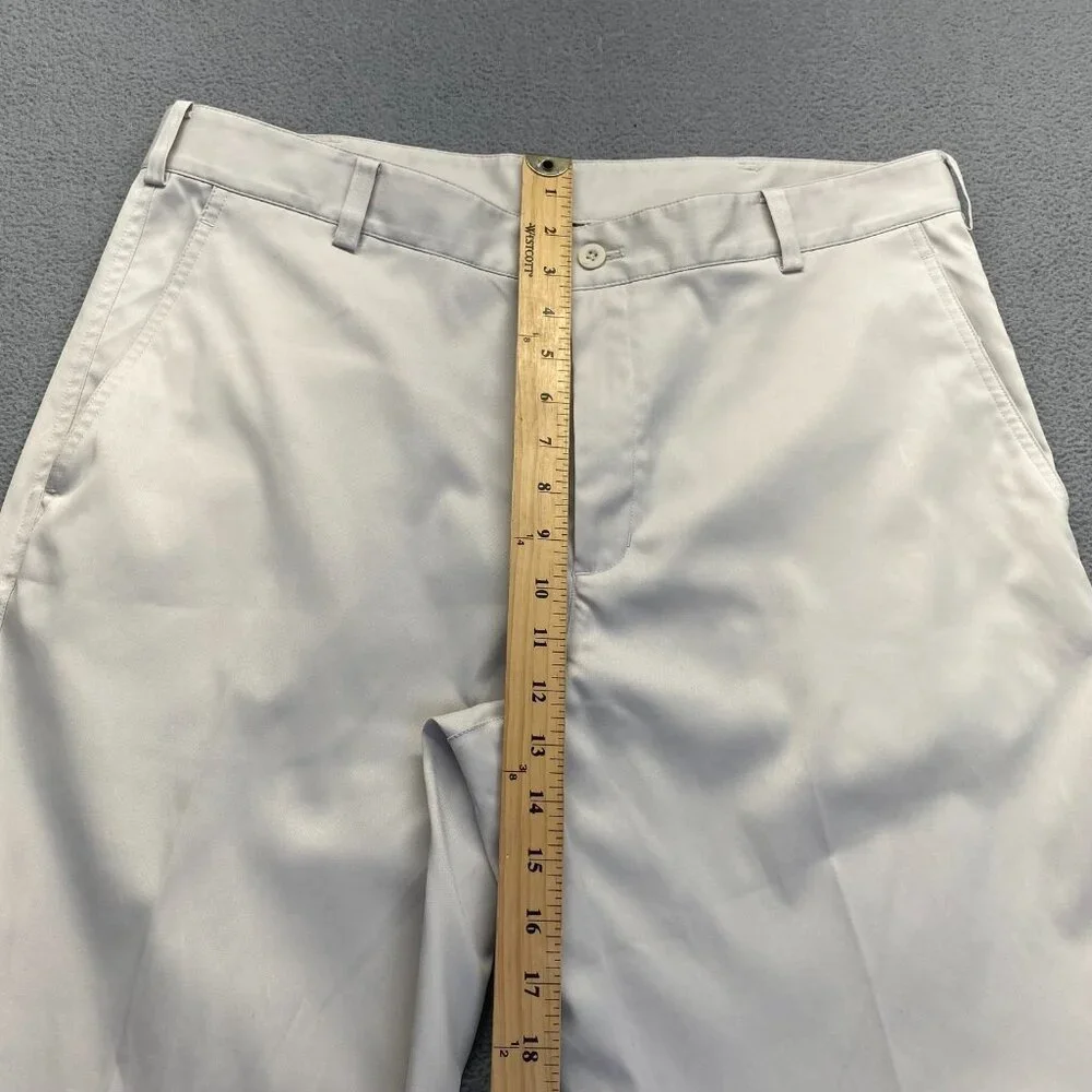 Nike Golf Tech Pants Mens 36x32 Ivory Dri Fit Straight Leg Preppy Classic